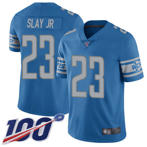 Detroit Lions Limited Blue Men Darius Slay Home Jersey NFL Football #23 100th Season Vapor Untouchable